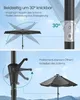 SONGMICS Sonnenschirm Ø 270 cm mit 32 LED-Lämpchen Produktbild-Vorschau 12