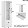 Hochglanzvitrine 60x35x180cm Weiss LED-Beleuchtung 3 Produktbild-Vorschau 9