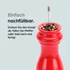 Salz und Pfeffermühle Set Hochglanz Rot 22 cm - Akazienholz Produktbild-Vorschau 5