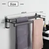 Badezimmer Handtuchhalter, Handtuchregal Schwarz Matt Produktbild-Vorschau 4