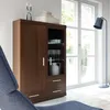 Highboard 80 cm Nussbaum IMPERIA-129 Produktbild-Vorschau 3