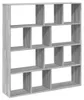 vidaXL Regał szary Sonoma 132x29x141,5 cm Materiał Podgląd zdjęcia produktu 5