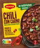 A close-up of a Maggi Fix for Chili con Carne seasoning packet, showing the product packaging and a prepared dish of chili con carne. Anteprima dell’immagine prodotto