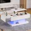 MODFU Couchtisch Wohnzimmertisch LED für Wohnzimmer, Produktbild-Vorschau 2