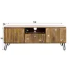 Hoyz – TV-Schrank Wave 135 cm – Mangoholz – Sandfarbe Produktbild-Vorschau 4