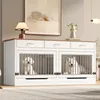 Trasportino per cani, struttura in legno e metallo, per 2 Anteprima dell’immagine prodotto 3