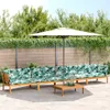 vidaXL 5-tlg. Garten-Sofagarnitur aus Paletten mit Kissen Produktbild-Vorschau 2