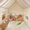 Kinder Spielhaus Beige 130 x 120 x 100 cm Spielzelt mit Produktbild-Vorschau 5