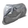 A silver-colored bicycle cover is shown against a white background. Produktbild-Vorschau