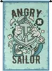 MuchoWow® Wandteppich Wandbehang Anker - Blau - Retro 60x90 Produktbild-Vorschau 1