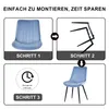 HOMAVO Esszimmerstuhl – Bequemer Samt- oder Produktbild-Vorschau 10