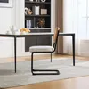 Moderner Rattan-Esszimmerstuhl mit schwarzem Metallgestell, Produktbild-Vorschau 6