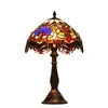 Lampada da tavolo barocca Tiffany in vetro colorato, Anteprima dell’immagine prodotto 1