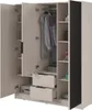 BETTSO Dreitüriger Kaschmir-Kleiderschrank Nelly Produktbild-Vorschau 2