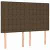 vidaXL Boxspringbett mit Matratze Dunkelbraun 140x200 cm Produktbild-Vorschau 5