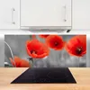 Küchenrückwand aus Glas 120x60cm Spritzschutz Mohnblumen Produktbild-Vorschau 3