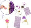 A collection of doll accessories and a dollhouse-like structure, with a hand interacting with a key. Náhľad obrázku produktu