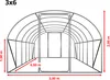 Serra Tunnel TOOLPORT con porta a battente, 3x6m telo in PE Anteprima dell’immagine prodotto 10