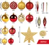 102er Set Weihnachtskugeln Rot und Gold, Christbaumkugeln Produktbild-Vorschau 3