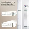 K-Möbel Vetrina sospesa in bianco (80x60x25 cm) con 2 Anteprima dell’immagine prodotto 4