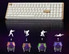 A keyboard is shown above a series of diagrams illustrating different switch types with corresponding character poses. Anteprima dell’immagine prodotto