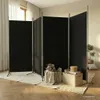 vidaXL 4-tlg. Paravent Schwarz 346x180 cm Stoff Produktbild-Vorschau 2