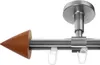 BASIT® Innenlauf Gardinenstange Edelstahl Look 16mm Produktbild-Vorschau 1