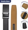 Nelbons Herren Gürtel,Leder Automatik Ratsche Gürtel Für Produktbild-Vorschau 3