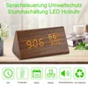 Wecker Digital Holz, USB-Betrieben Nachttischwecker mit LED Produktbild-Vorschau 4