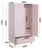 Kleiderschrank Mobili Rebecca Amchor 175x80x55 MDF Kiefer Produktbild-Vorschau 7