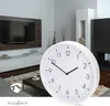 Tiché nástěnné hodiny, 300 mm, bílý plast Náhled obrázku produktu 2