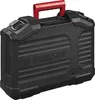 A black tool case with a red handle. Produktbild-Vorschau