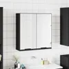 vidaXL Spiegelschrank Schwarz 64x20x67 cm Holzwerkstoff Produktbild-Vorschau 2