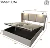 MODFU Lit coffre 160 x 200 cm – Tête de lit avec USB Voir les images du produit 4