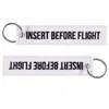 Insert Before Flight Print Stickerei Tag Schlüsselanhänger Produktbild-Vorschau 6