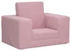 vidaXL Rozkladacia pohovka pre deti Pink Soft Plush Náhľad obrázku produktu 8