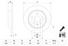 2 Bremsscheiben Ø 264 mm voll BOSCH IAM-Expertise passend Produktbild-Vorschau 3