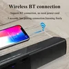 A smartphone is shown connecting wirelessly to a soundbar, illustrating Bluetooth connectivity. Produktbild-Vorschau