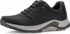 A side view of a black men's shoe with a gray sole. Produktbild-Vorschau