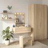 vidaXL Toaletní stolek se zásuvkami hnědý 60 x 40 x 70 cm Náhled obrázku produktu 2
