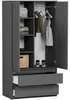 Kleiderschrank - Anthrazit - 90 x 51 x 180 cm - Modern Produktbild-Vorschau 3