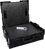An open black plastic case with a utility knife on the textured surface inside. Náhľad obrázku produktu