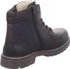 A brown leather boot with a zipper and laces, shown from the side. Produktbild-Vorschau