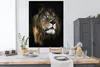 MuchoWow® Poster Löwe - Fell - Schwarz 120x160 cm - Produktbild-Vorschau 3