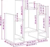 Beistellschrank mit Regal Altholz 60 x 26 x 60 cm Produktbild-Vorschau 7