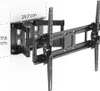 A black TV wall mount is shown against a white background, with dimensions indicated by dashed lines and text. Voir les images du produit