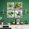 Leinwandbilder Set Aufhängefertig 4 Bilder KRÄUTER Blumen Produktbild-Vorschau 4