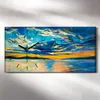 Leinwand Wanduhr Wandkunst Uhr Geräuschlos 60x30 Produktbild-Vorschau 2