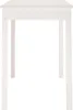 A white table viewed from the front. Produktbild-Vorschau