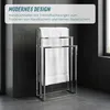 relaxdays 10019256_0 relaxdays Handtuchständer   silber Anteprima dell’immagine prodotto 5